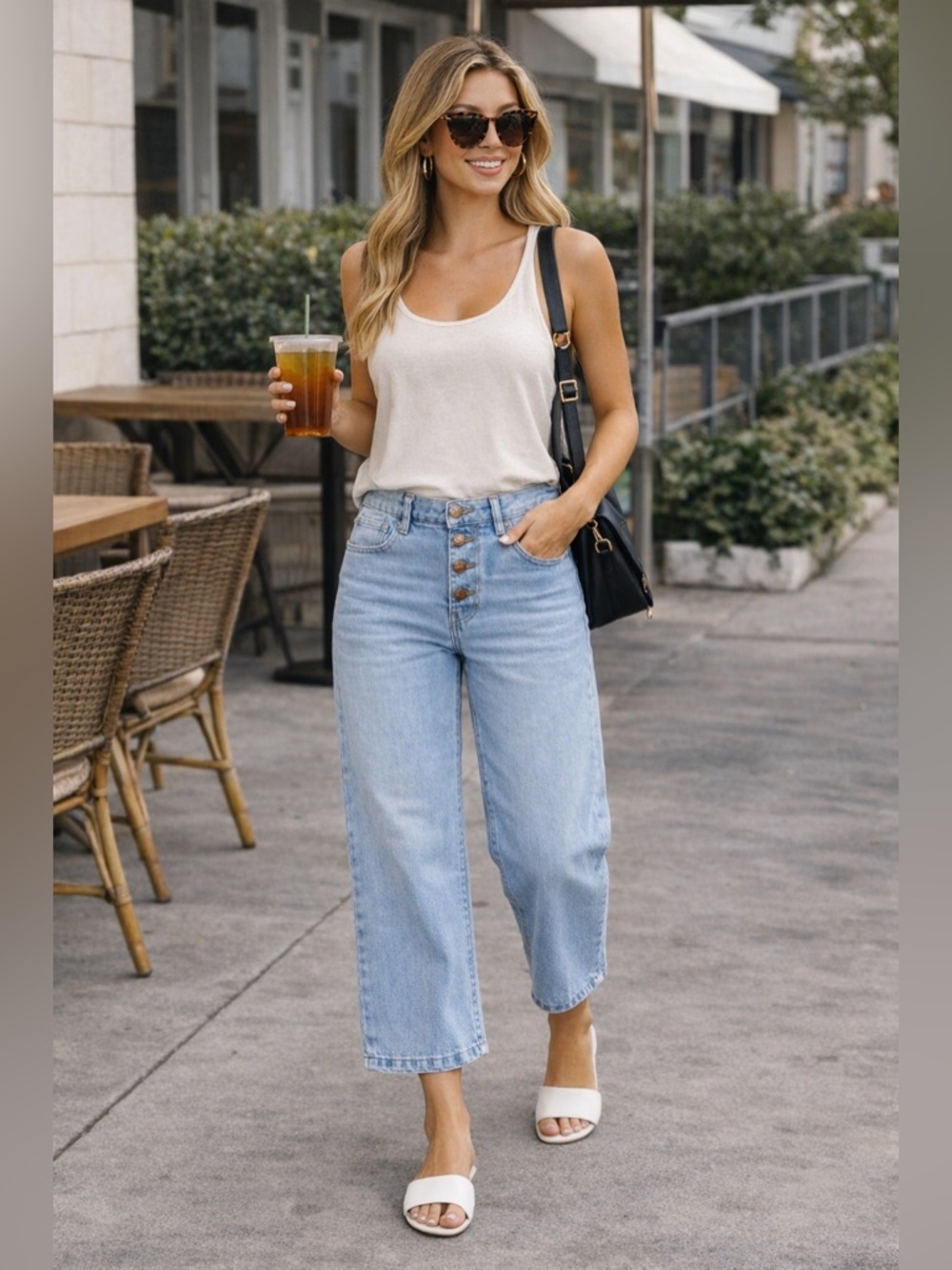 OAT New York High Rise Button Fly Straight Jeans Light Wash – Size 8/29